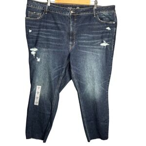 Old Navy Rockstar Super‎ Skinny Jeans High Rise Distressed Ankle Blue Size 28